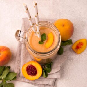 peach milkshake